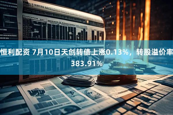 恒利配资 7月10日天创转债上涨0.13%，转股溢价率383.91%