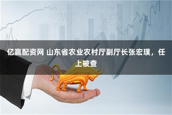 亿赢配资网 山东省农业农村厅副厅长张宏璞，任上被查